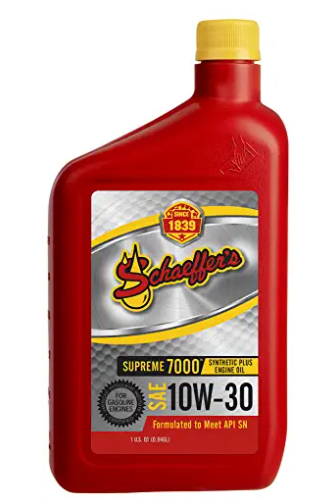 Aceite de motor de carreras Supreme 7000 Synthetic Plus de Schaeffer | 1 cuarto de galón 10W-30